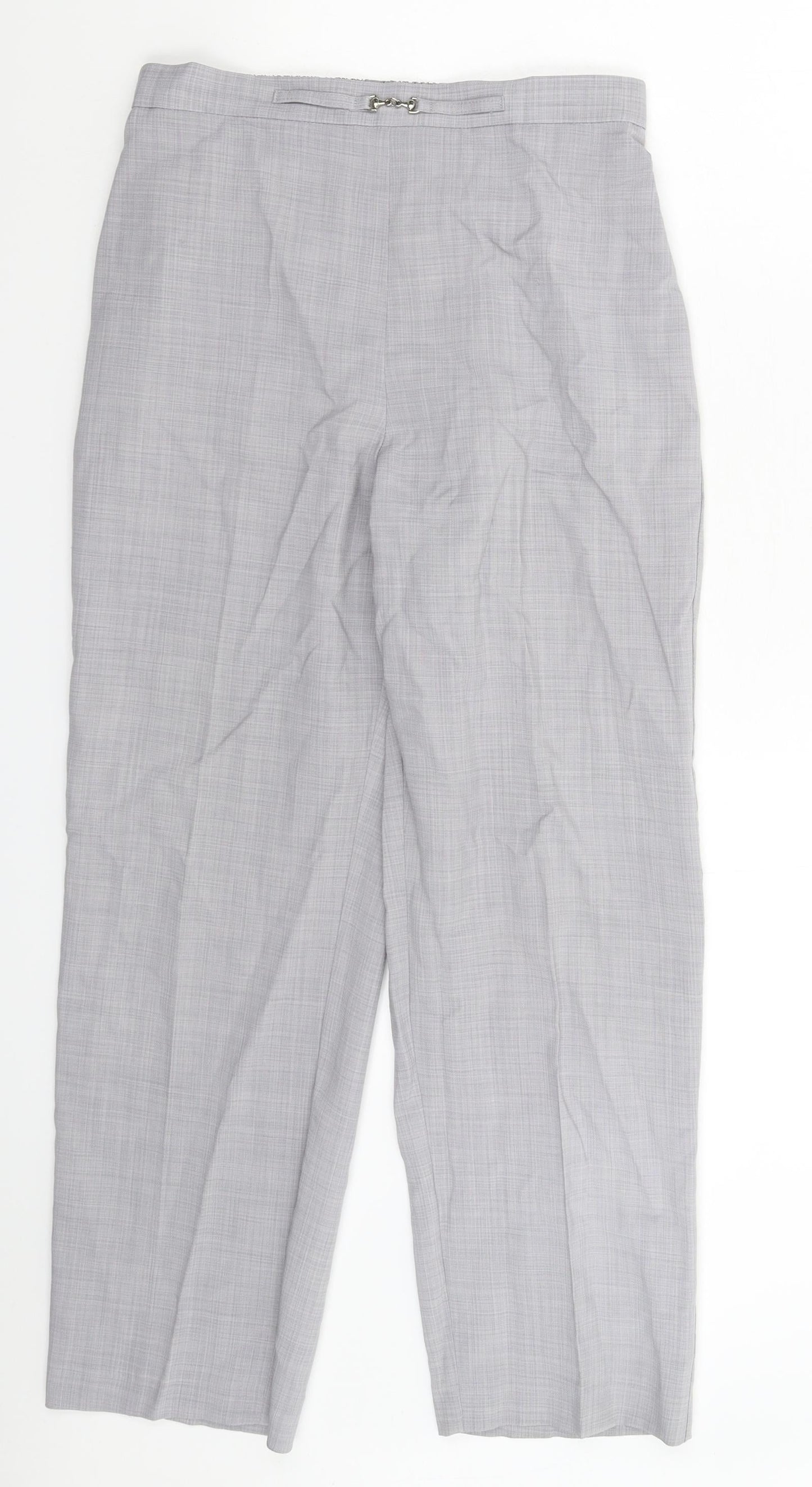 Womens UK Size 10 BHS Slim Fit Dress Pants Grey Trousers