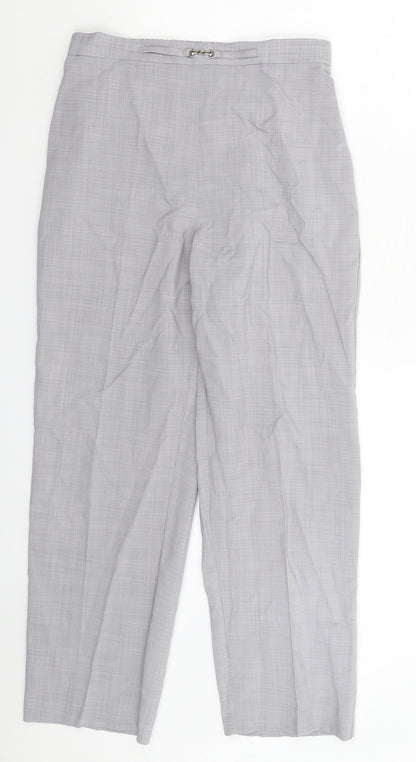 Womens UK Size 10 BHS Slim Fit Dress Pants Grey Trousers