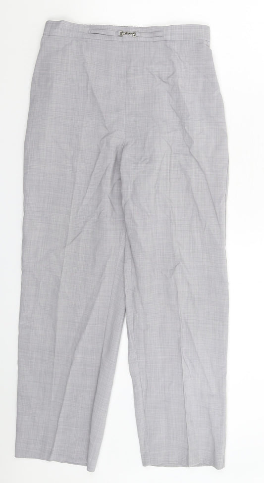 Womens UK Size 10 BHS Slim Fit Dress Pants Grey Trousers