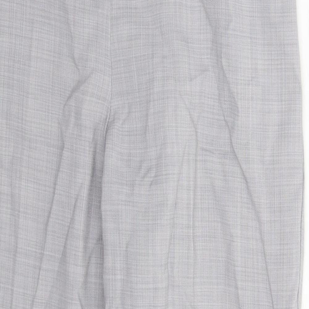 Womens UK Size 10 BHS Slim Fit Dress Pants Grey Trousers