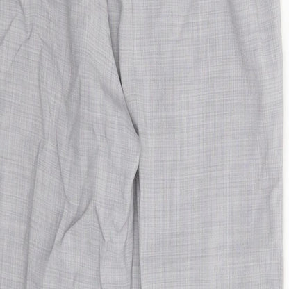 Womens UK Size 10 BHS Slim Fit Dress Pants Grey Trousers