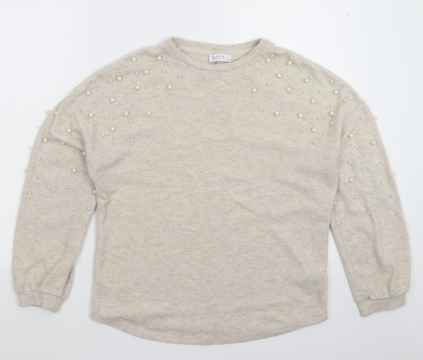 Womens UK Size 8 Papaya Grey Pullover Jumper
