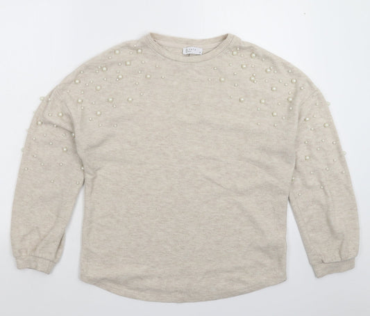 Womens UK Size 8 Papaya Grey Pullover Jumper