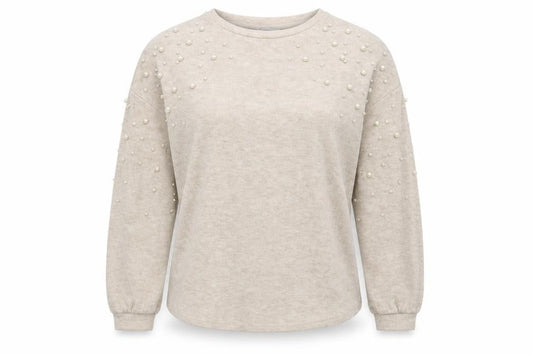 Front view of Papaya women’s grey knit jumper, size UK 8