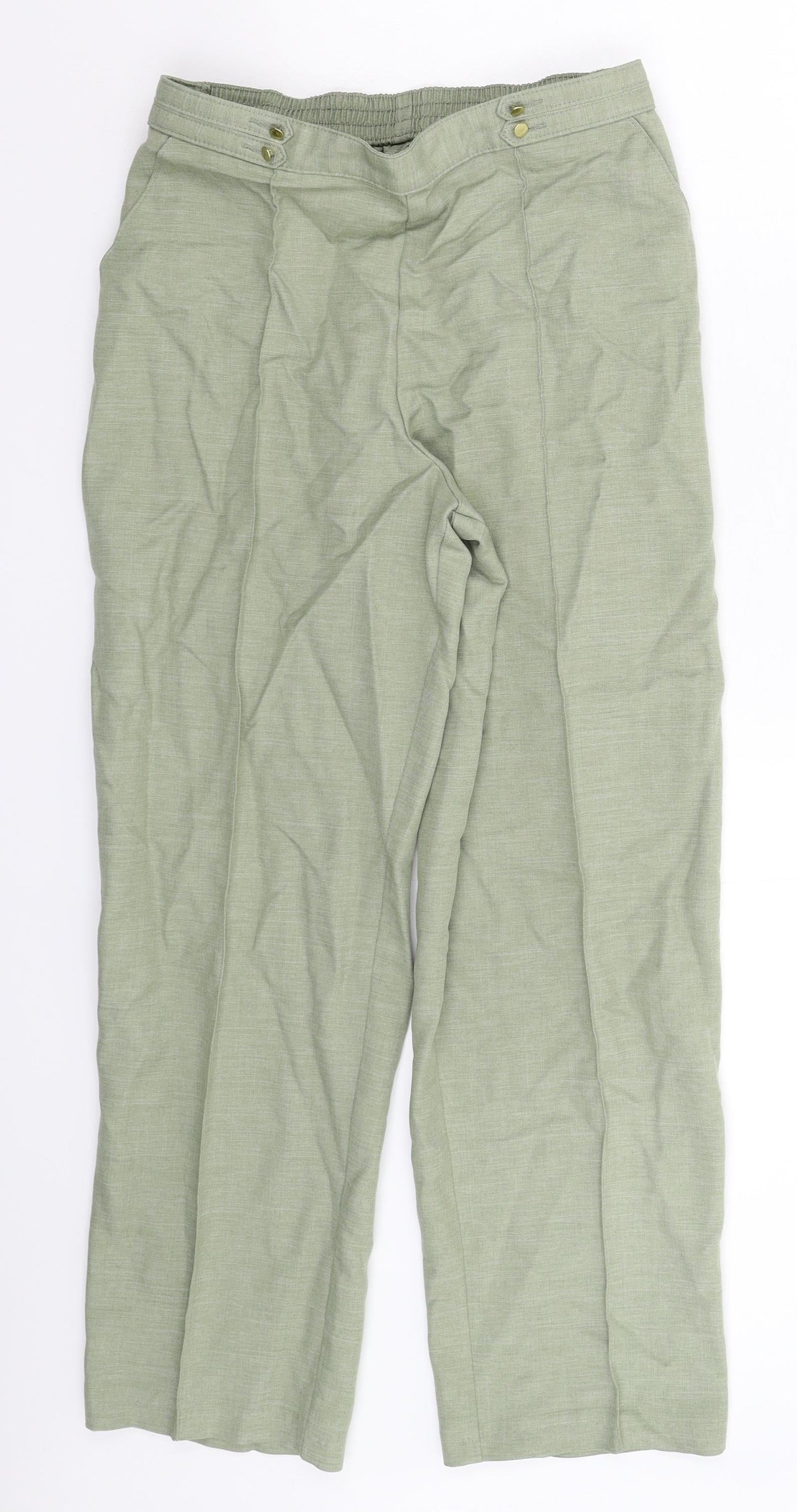 Womens UK Size 10 Marks and Spencer Slim Fit  Green Trousers