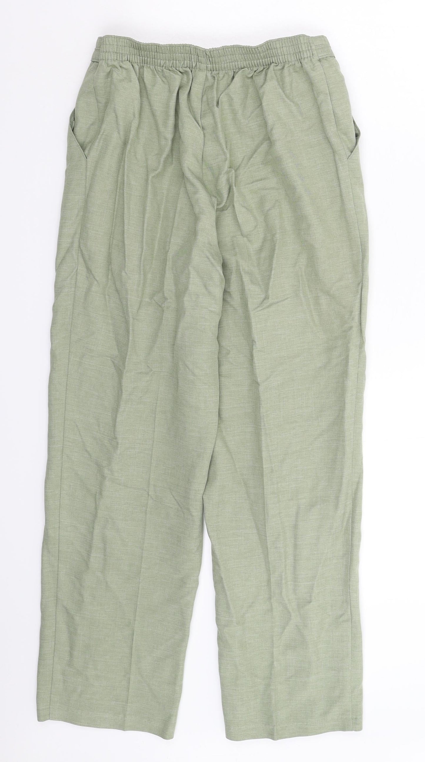 Womens UK Size 10 Marks and Spencer Slim Fit  Green Trousers