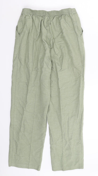 Womens UK Size 10 Marks and Spencer Slim Fit  Green Trousers