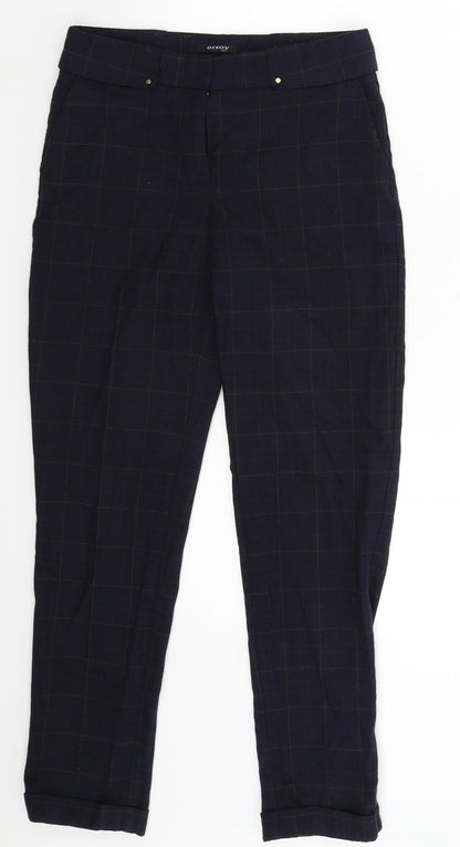 ORSAY Womens Blue Check  Trousers  Size 28 in L28 in