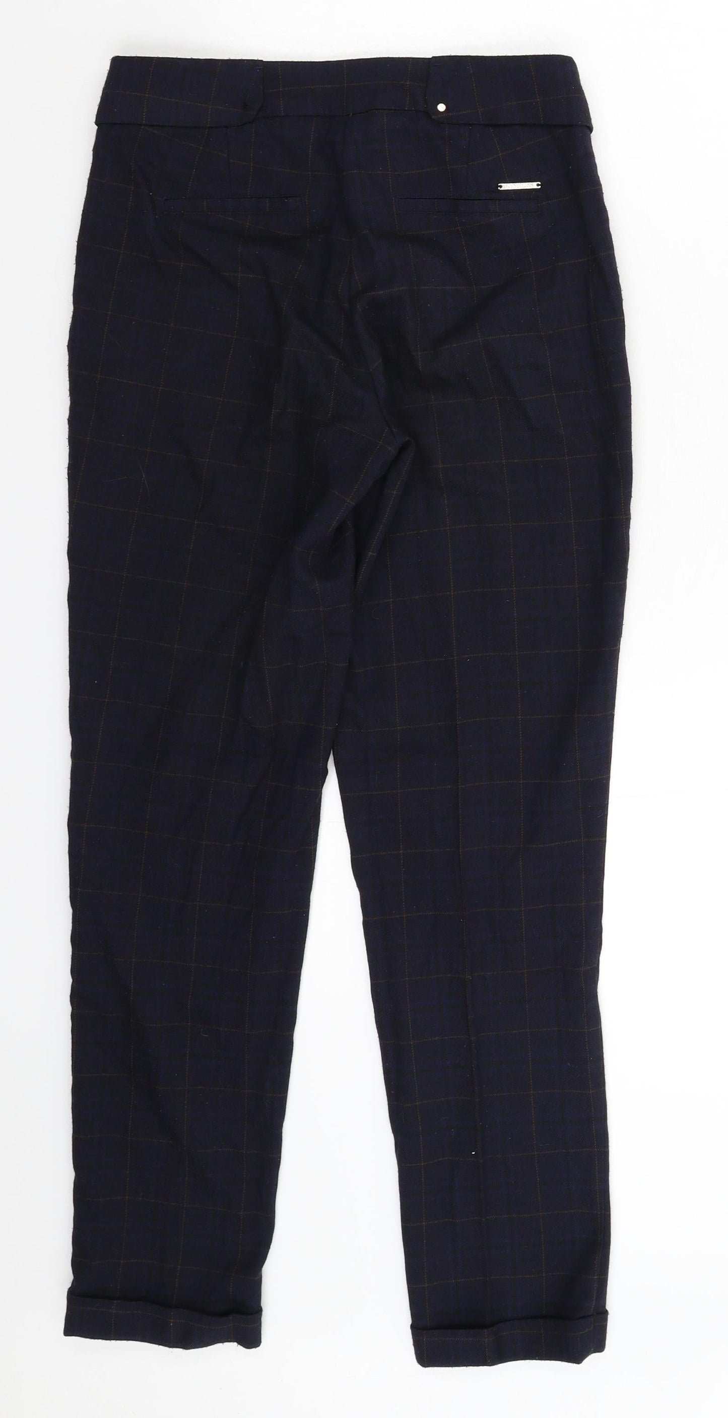 ORSAY Womens Blue Check  Trousers  Size 28 in L28 in