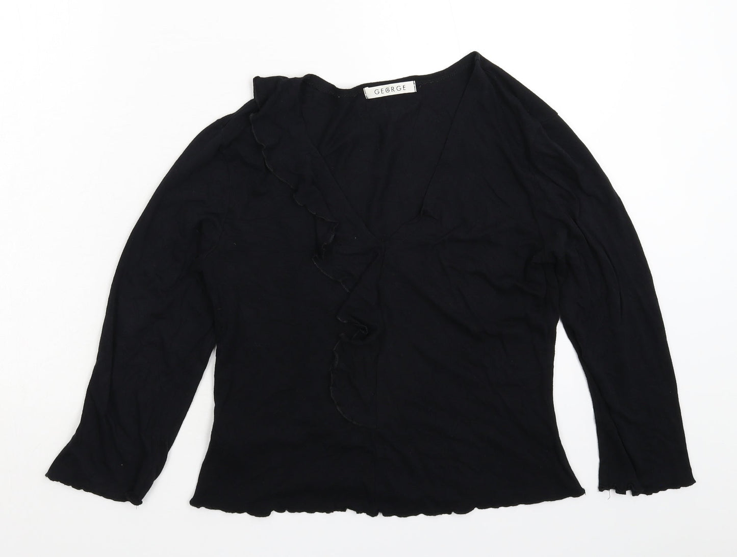 George Womens Black   Basic T-Shirt Size 14