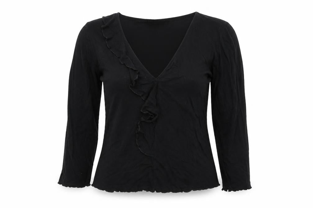 Womens UK Size 14 George Black Basic T-Shirt