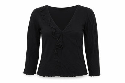 Womens UK Size 14 George Black Basic T-Shirt