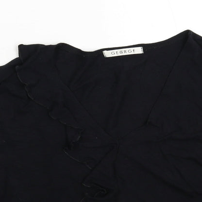 George Womens Black   Basic T-Shirt Size 14