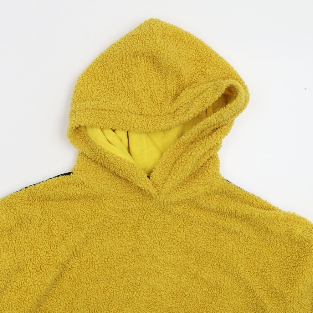 New Look Girls Yellow  Fleece Pullover Hoodie Size 14-15 Years