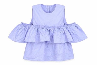 Womens UK Size S Zara Blue Basic Button-Up