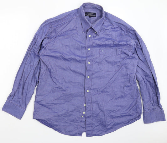 Armand Thiery Mens Blue    Button-Up Size L