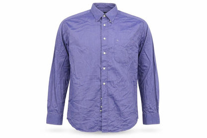 Mens UK Size L Armand Thiery Blue  Button-Up Long Sleeve Casual Shirt