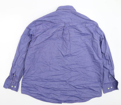 Armand Thiery Mens Blue    Button-Up Size L