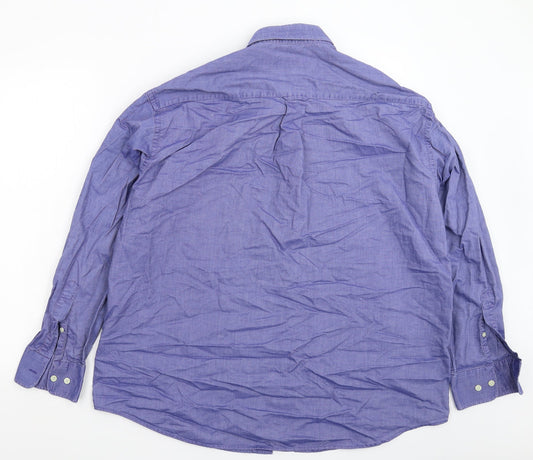 Armand Thiery Mens Blue    Button-Up Size L