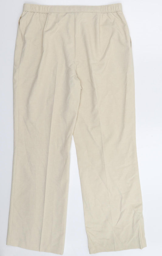 Marks and Spencer Womens Beige   Trousers  Size 16 L32 in