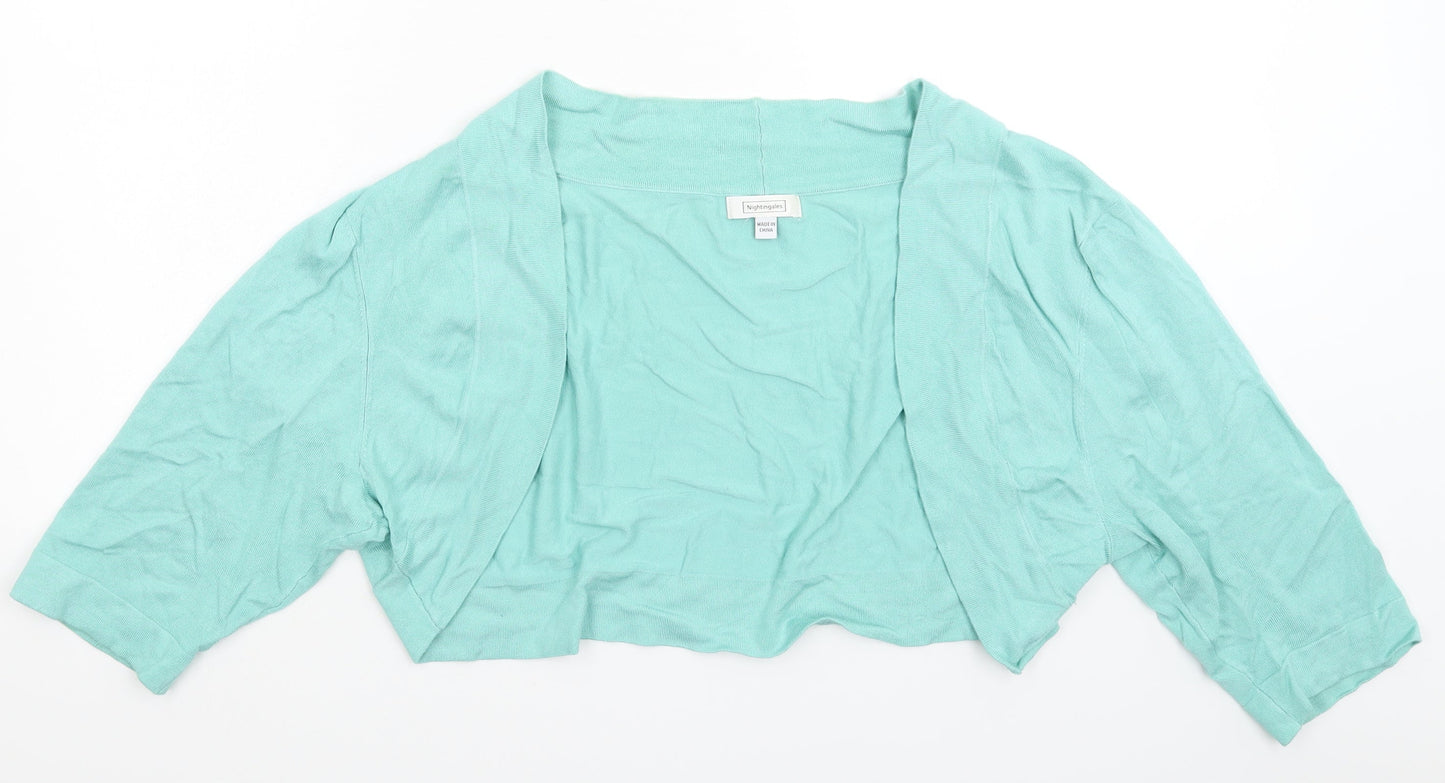 Womens UK Size 26 Nightingales Green Cardigan Jumper