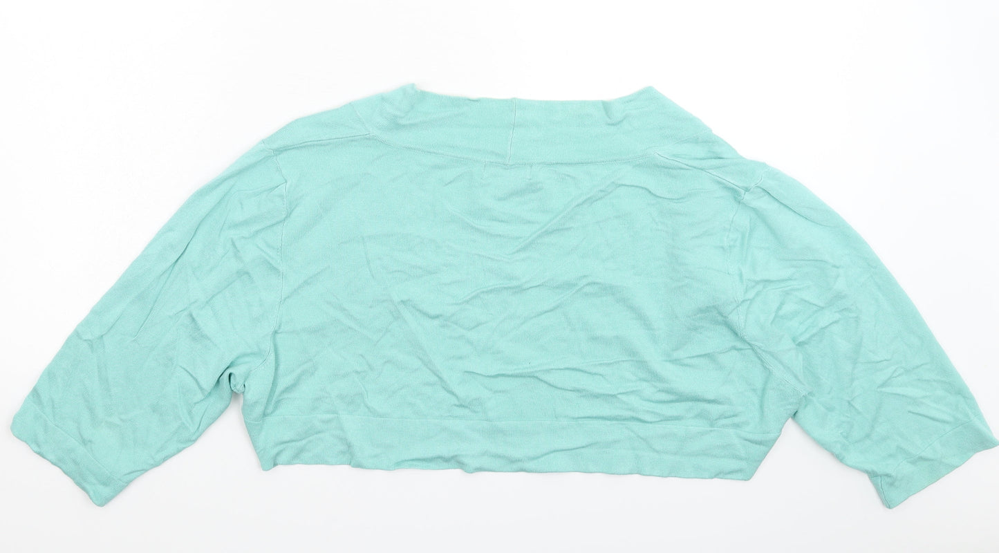 Womens UK Size 26 Nightingales Green Cardigan Jumper