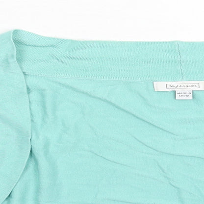 Womens UK Size 26 Nightingales Green Cardigan Jumper