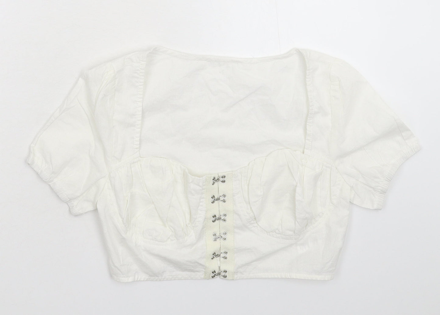 Boohoo Womens White   Basic T-Shirt Size 8