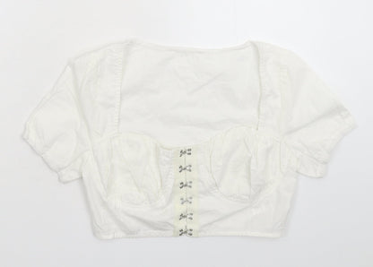 Boohoo Womens White   Basic T-Shirt Size 8