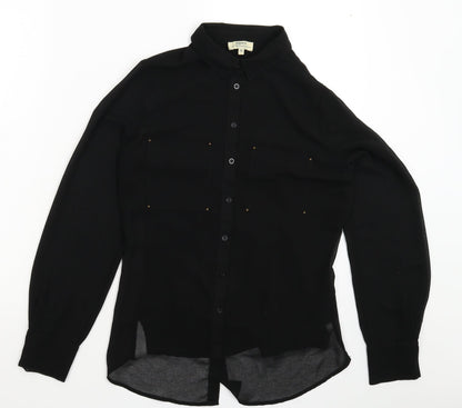 Papaya Womens Black   Basic Button-Up Size 10