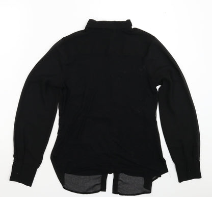 Papaya Womens Black   Basic Button-Up Size 10