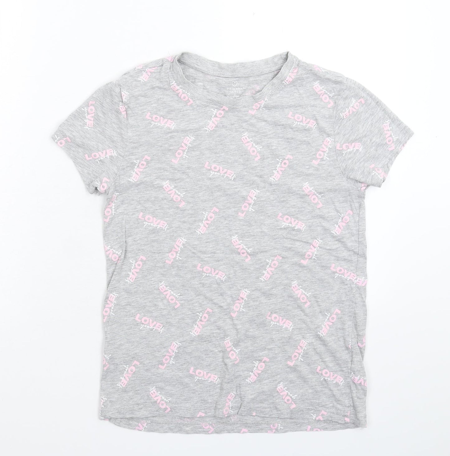 Primark Womens Grey   Basic T-Shirt Size 6