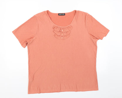 Womens UK Size XL Jenny Lloyd Orange Basic T-Shirt
