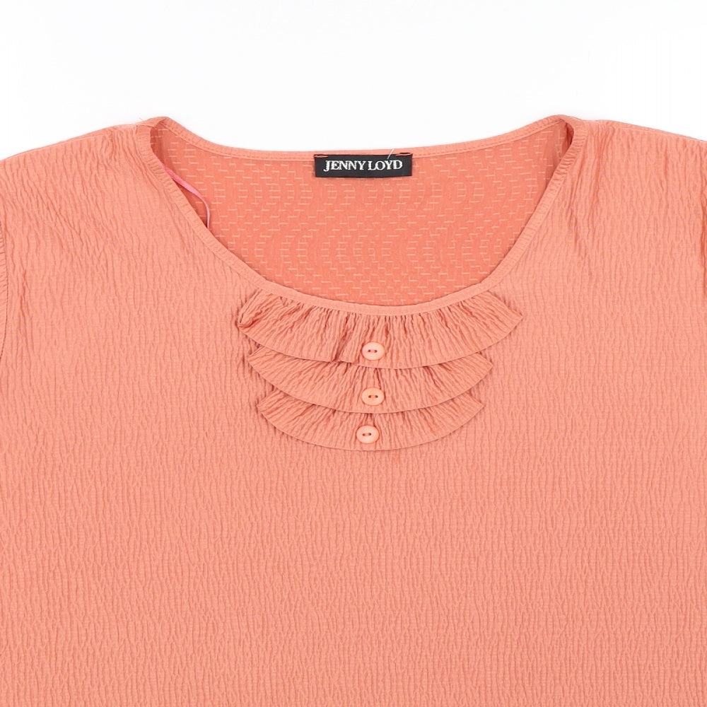 Womens UK Size XL Jenny Lloyd Orange Basic T-Shirt