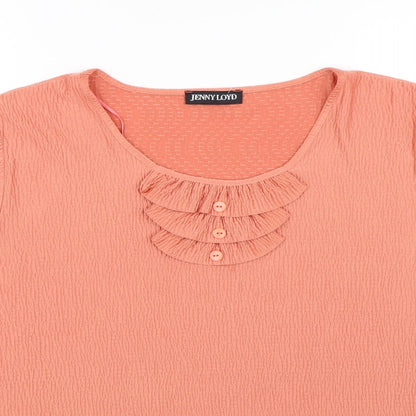 Womens UK Size XL Jenny Lloyd Orange Basic T-Shirt