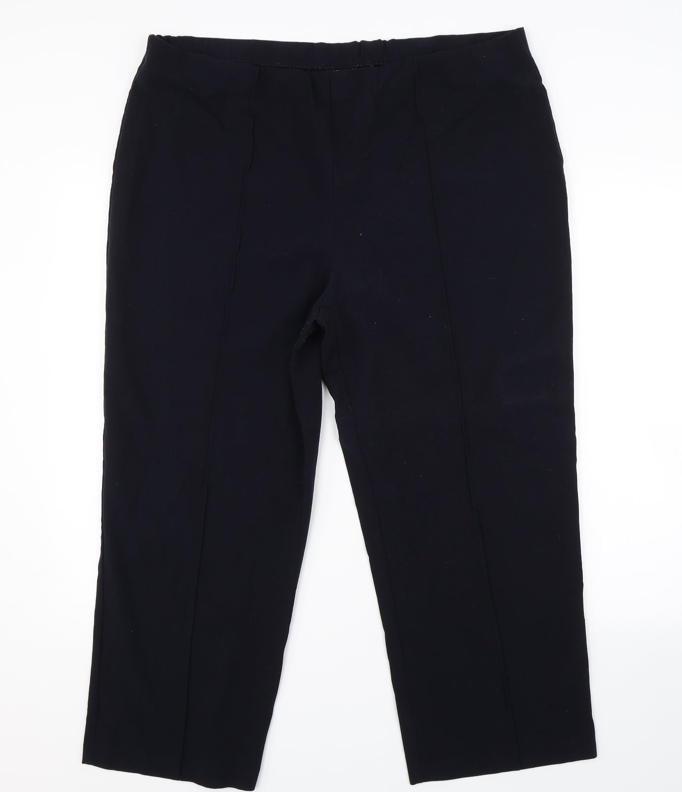 Womens UK Size 20 Isle Essentials Regular Fit Carrot Blue Trousers