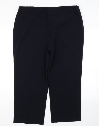 Womens UK Size 20 Isle Essentials Regular Fit Carrot Blue Trousers