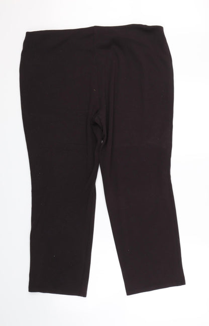 Womens UK Size 18 M&S Regular Fit Carrot Brown Trousers