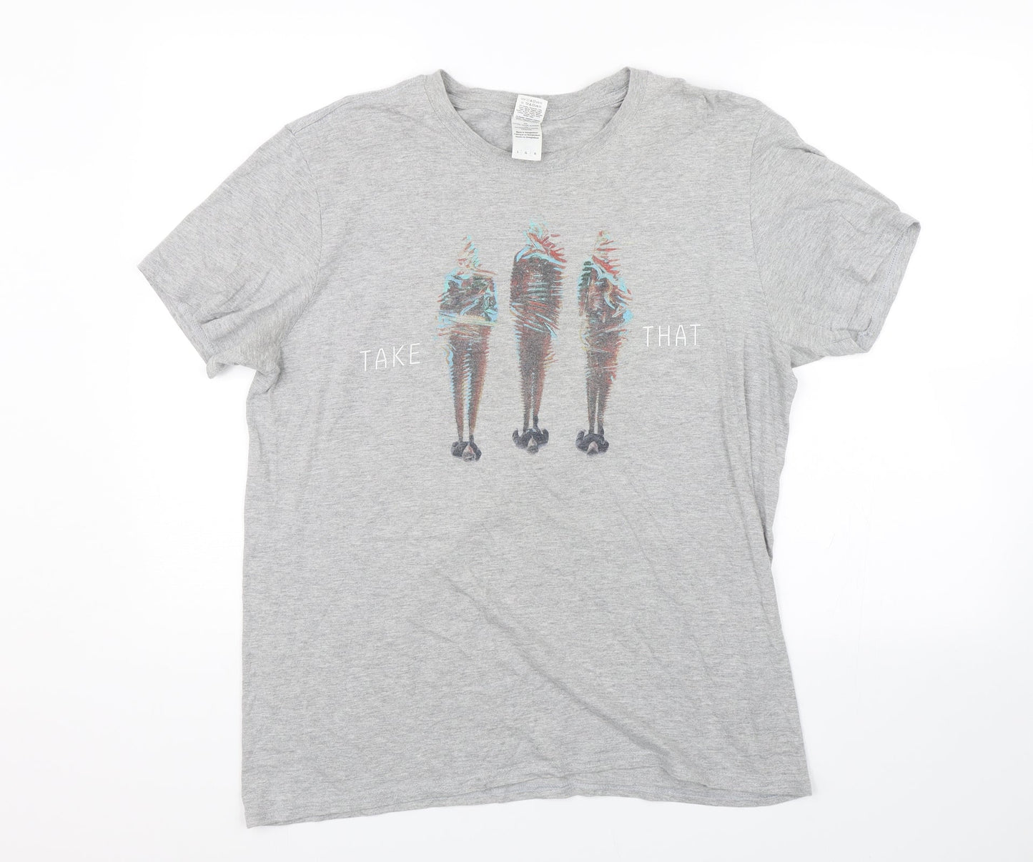 Womens UK Size L Gildan Grey Basic T-Shirt