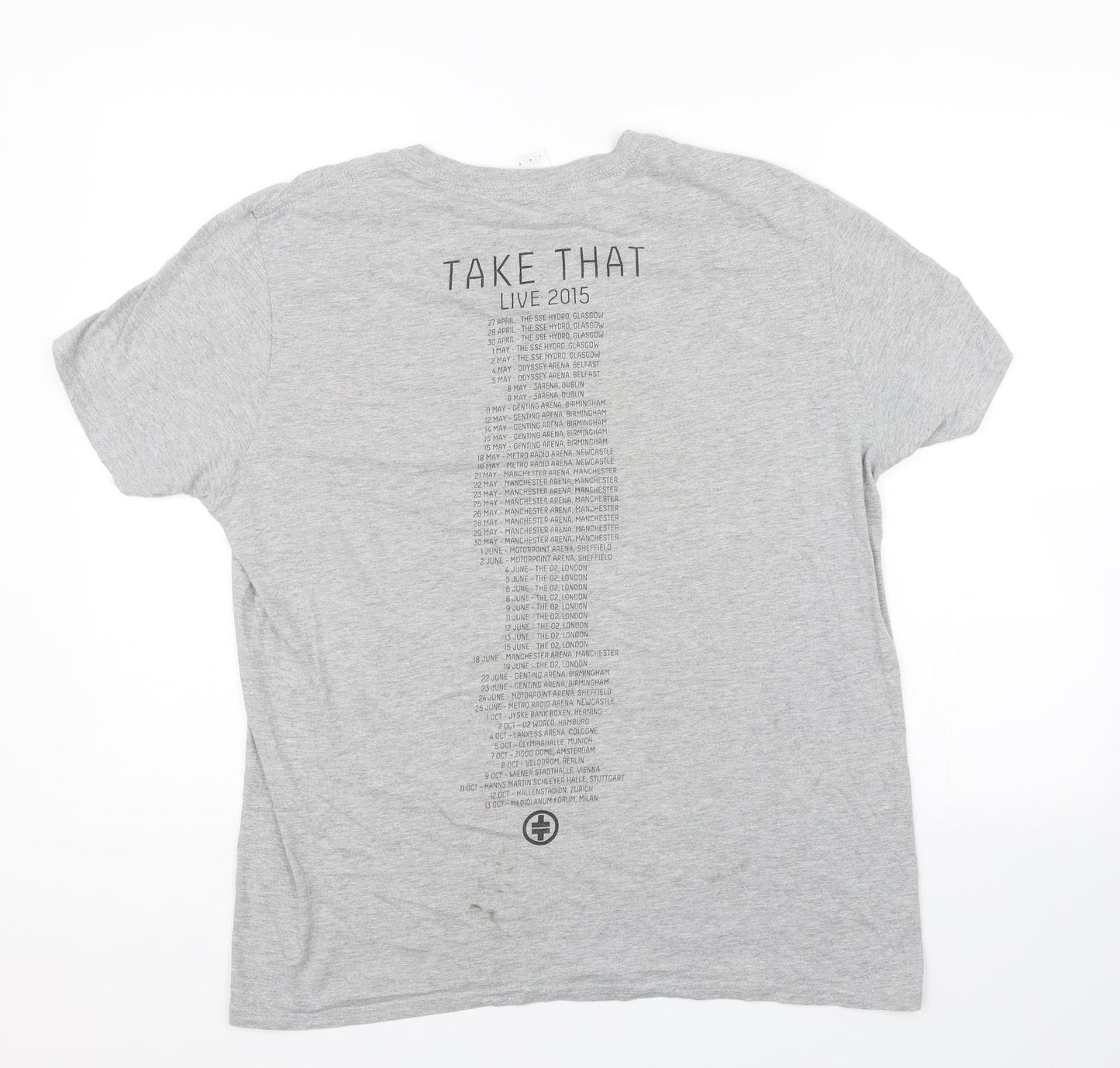 Womens UK Size L Gildan Grey Basic T-Shirt