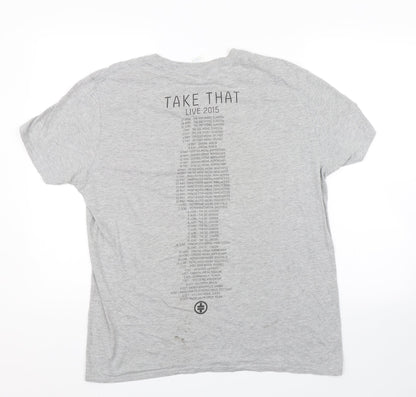 Womens UK Size L Gildan Grey Basic T-Shirt