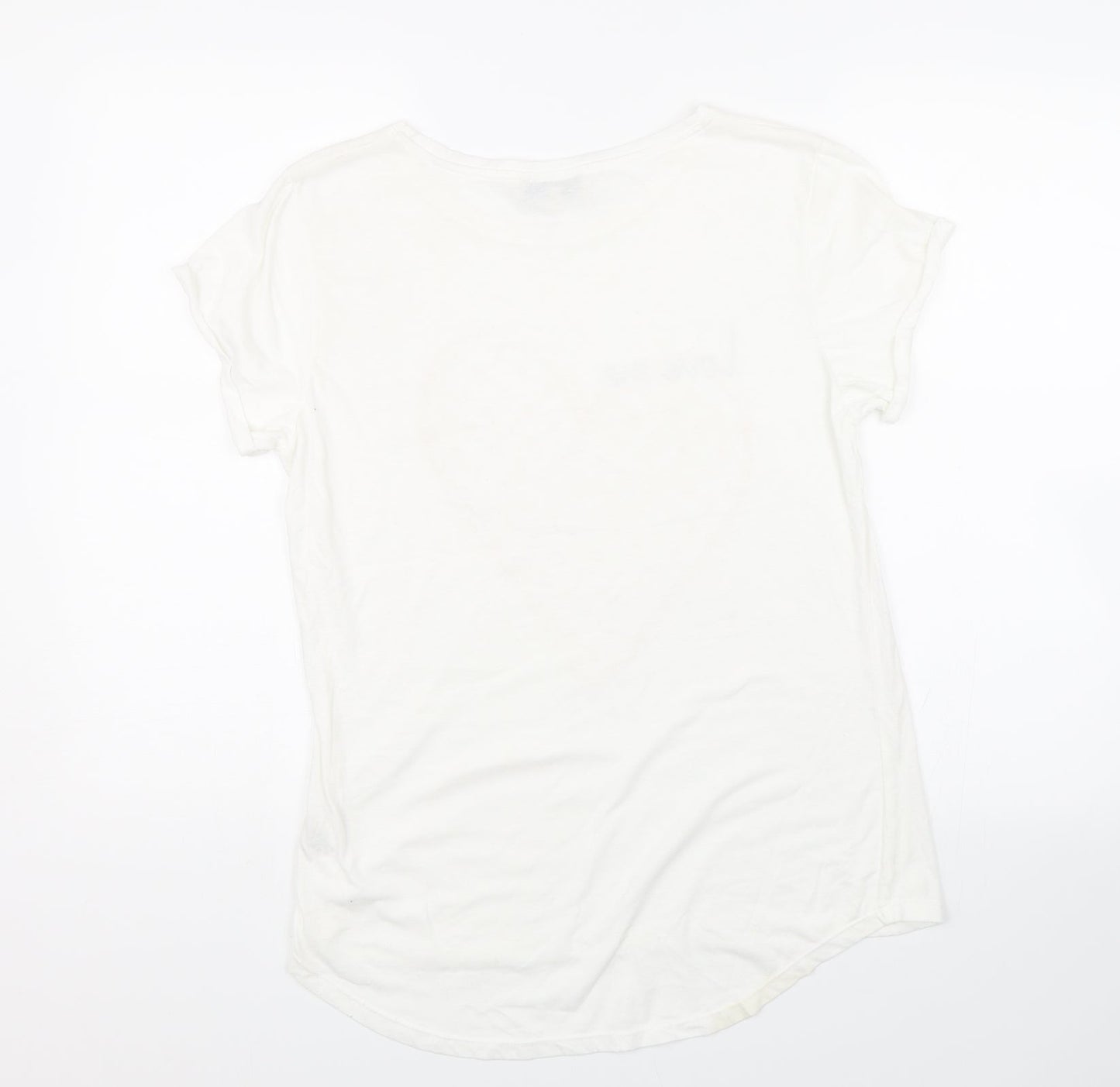 Papaya Womens White   Basic T-Shirt Size 12