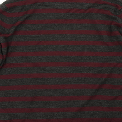 Burton Mens Red Striped  Pullover Jumper Size M