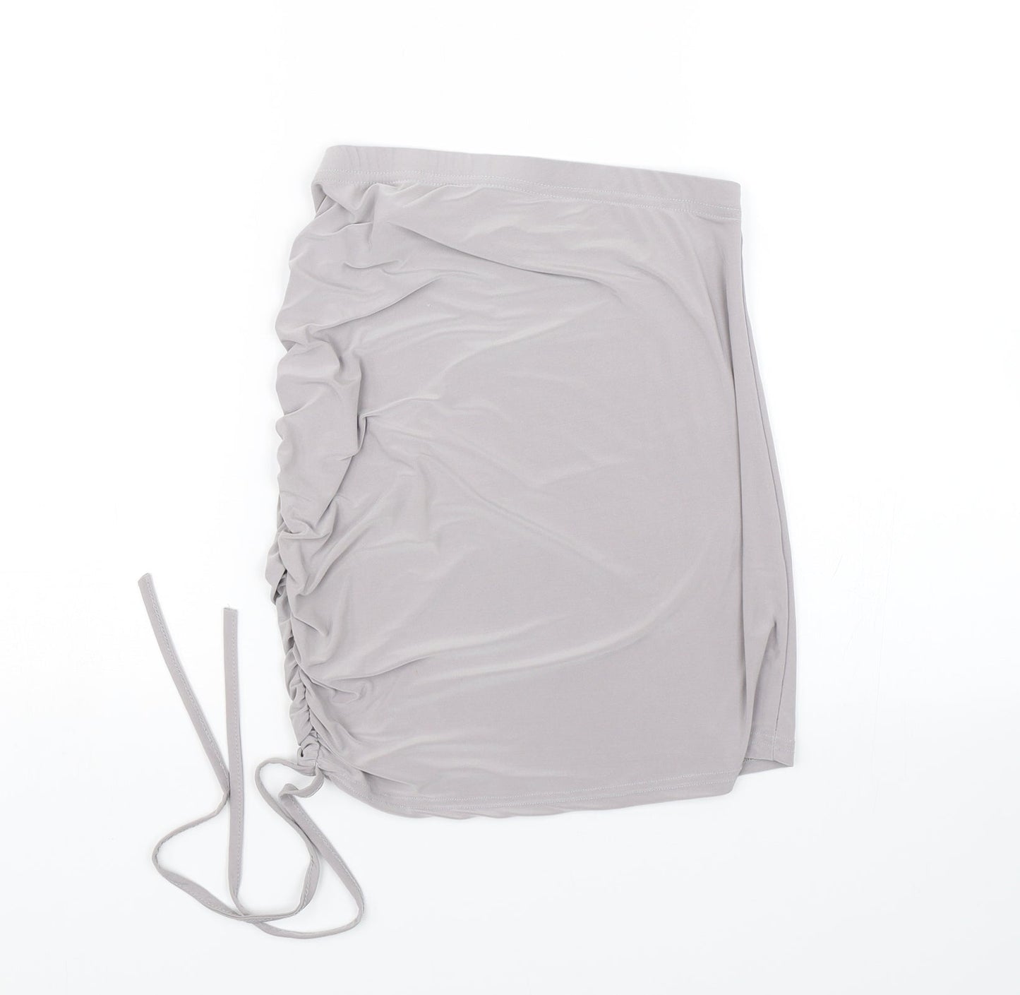 Boohoo Womens Grey   Wrap Skirt Size 10