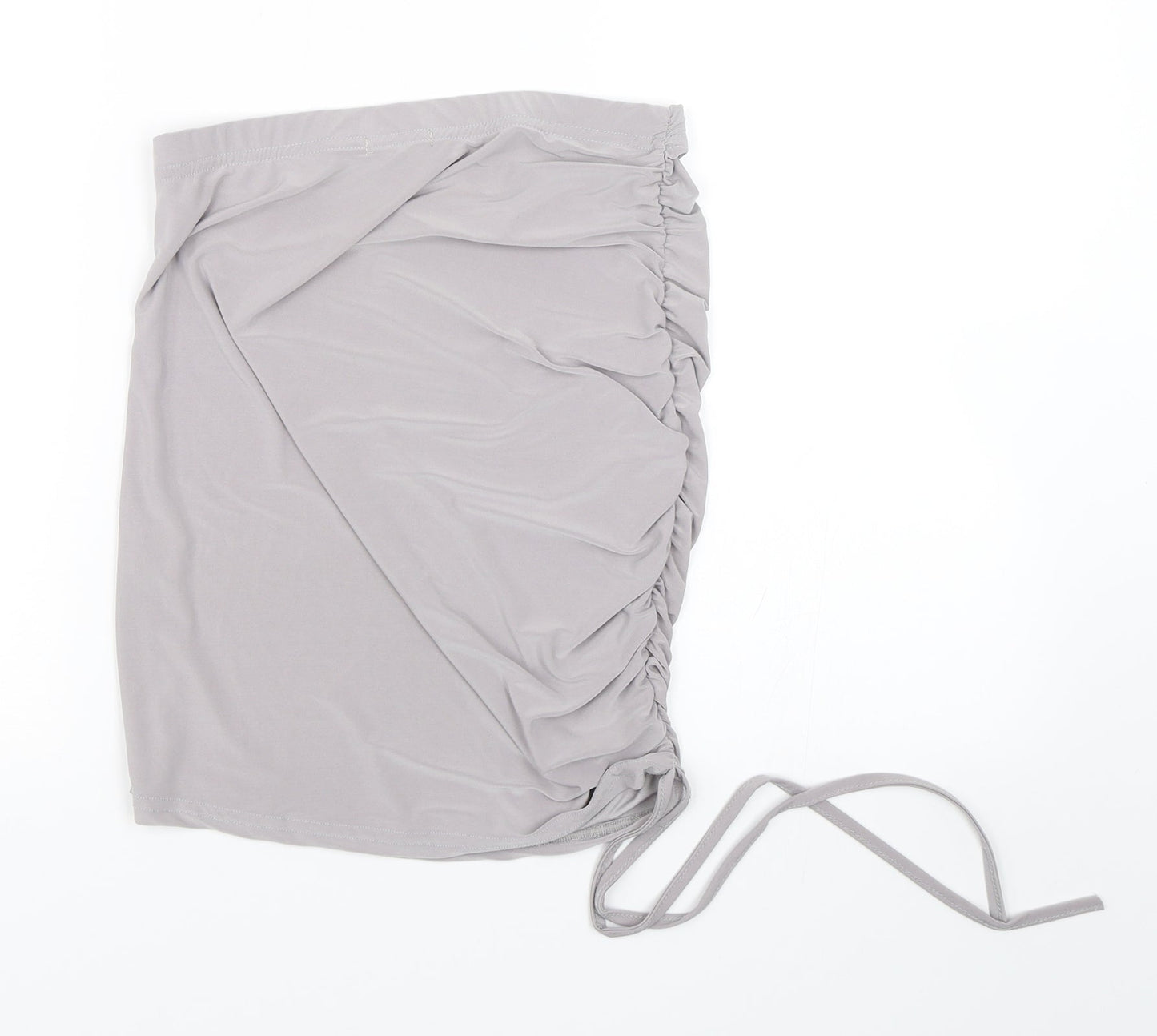 Boohoo Womens Grey   Wrap Skirt Size 10