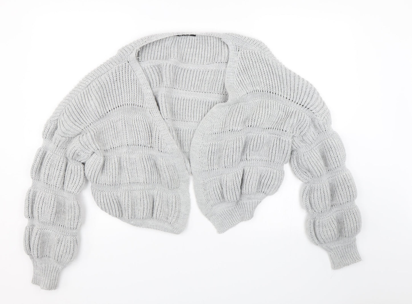 Nana Womens Grey Striped  Cardigan Jumper Size M