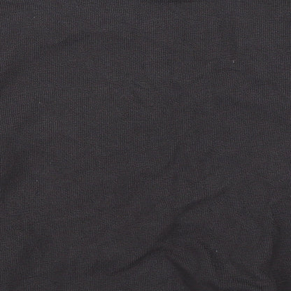 Brand and care label for Zara girls’ black basic t-shirt, size 8, years