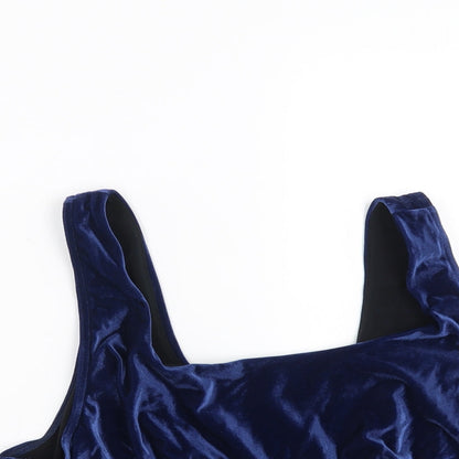 ASOS Womens Blue   Cropped Tank   - 38G swim top