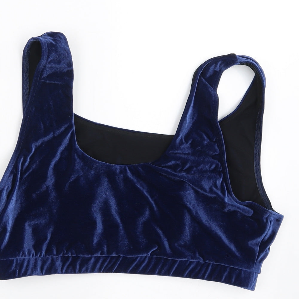 ASOS Womens Blue   Cropped Tank   - 38G swim top