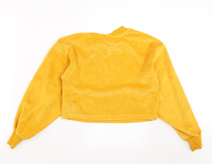 Candy Couture Girls Yellow   Pullover Sweatshirt Size 12 Years